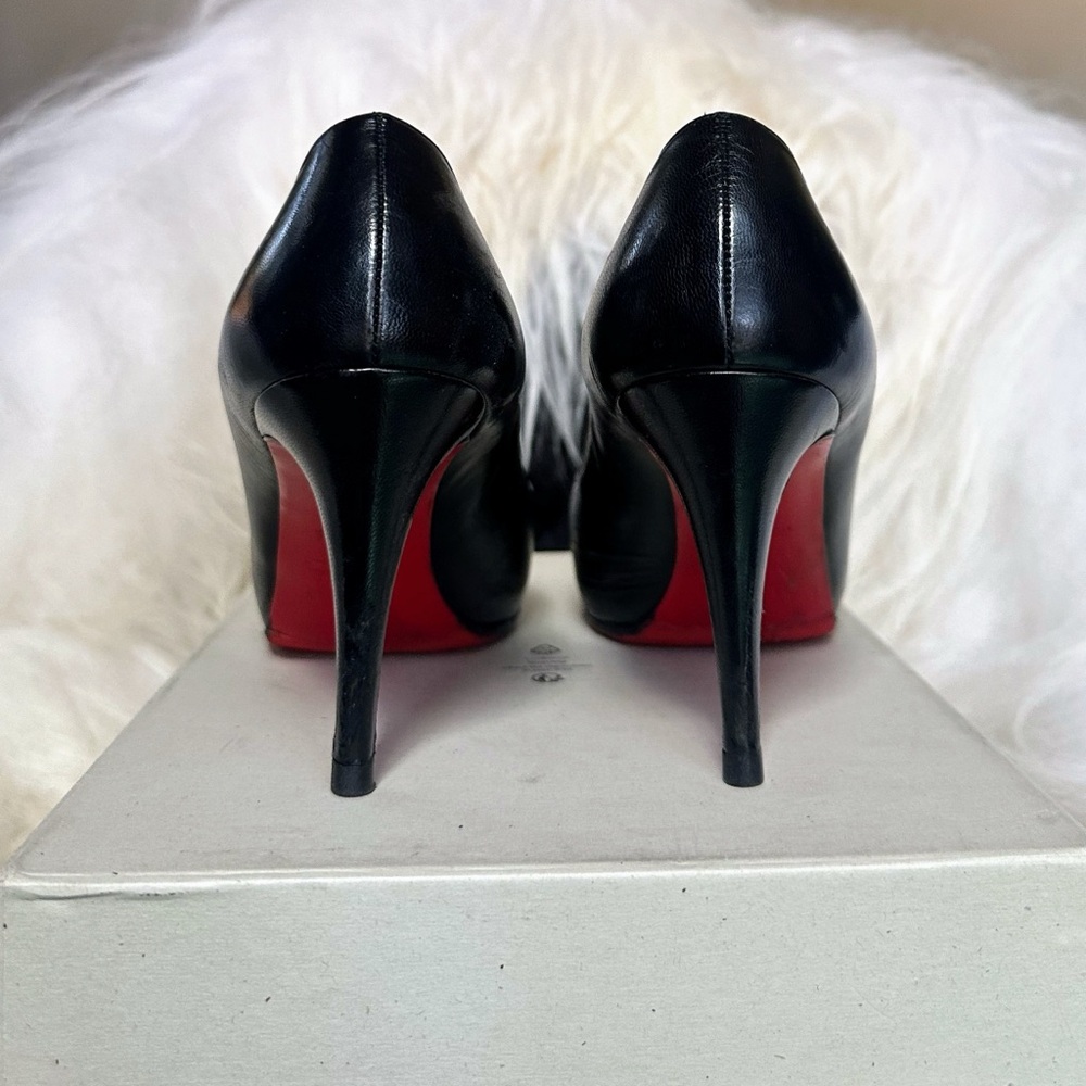 Christian Louboutin Declic Black Leather Pumps 37.5